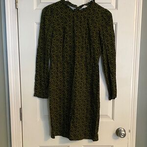Boden Black and Green Patterned Dress